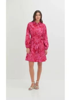 Vestido camisero de algodón puro