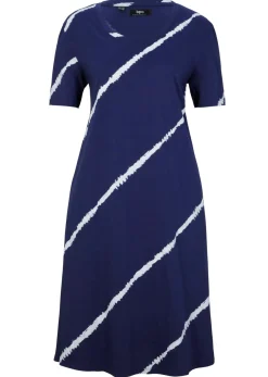 Vestido camisero de algodón orgánico hasta la rodilla con bolsillos y línea en A