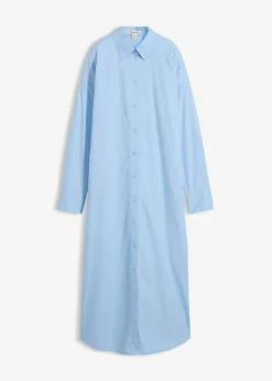 Vestido camisero de algodón puro