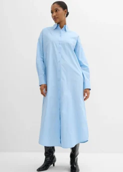 Vestido camisero de algodón puro
