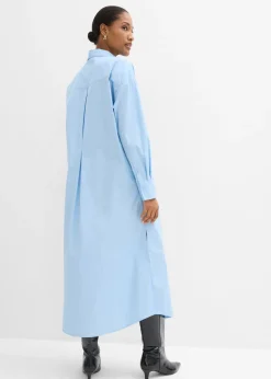 Vestido camisero de algodón puro