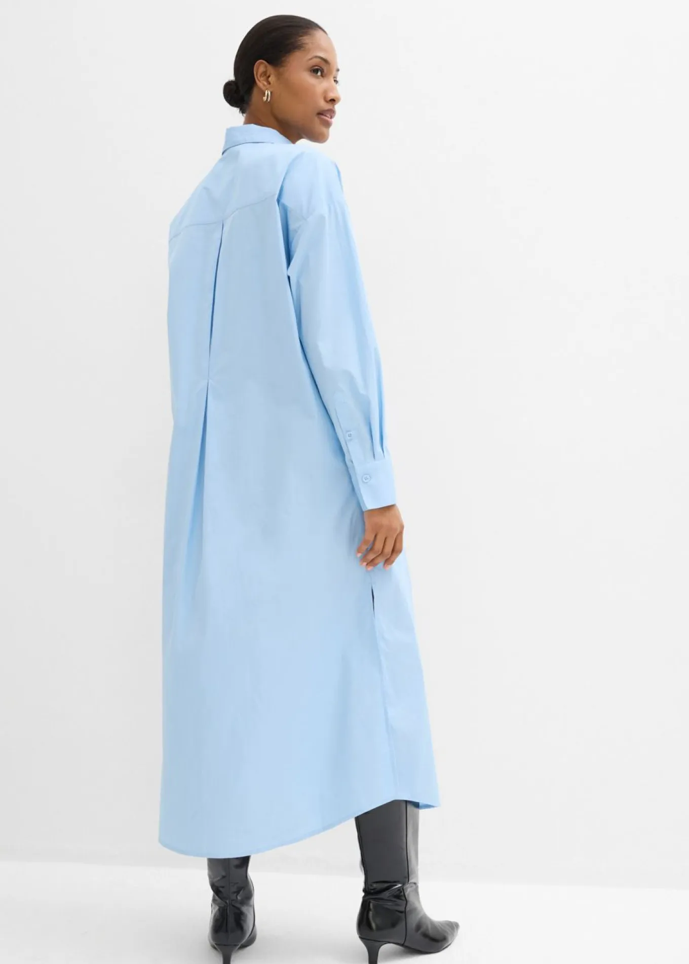 Vestido camisero de algodón puro