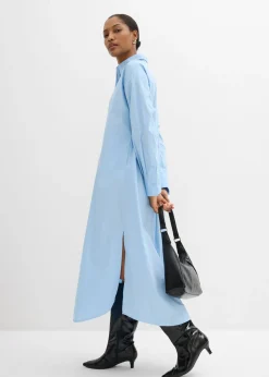 Vestido camisero de algodón puro