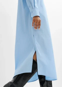 Vestido camisero de algodón puro