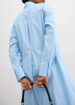 Vestido camisero de algodón puro