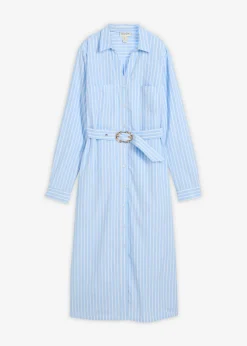 Vestido camisero de algodón puro