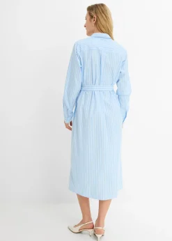 Vestido camisero de algodón puro