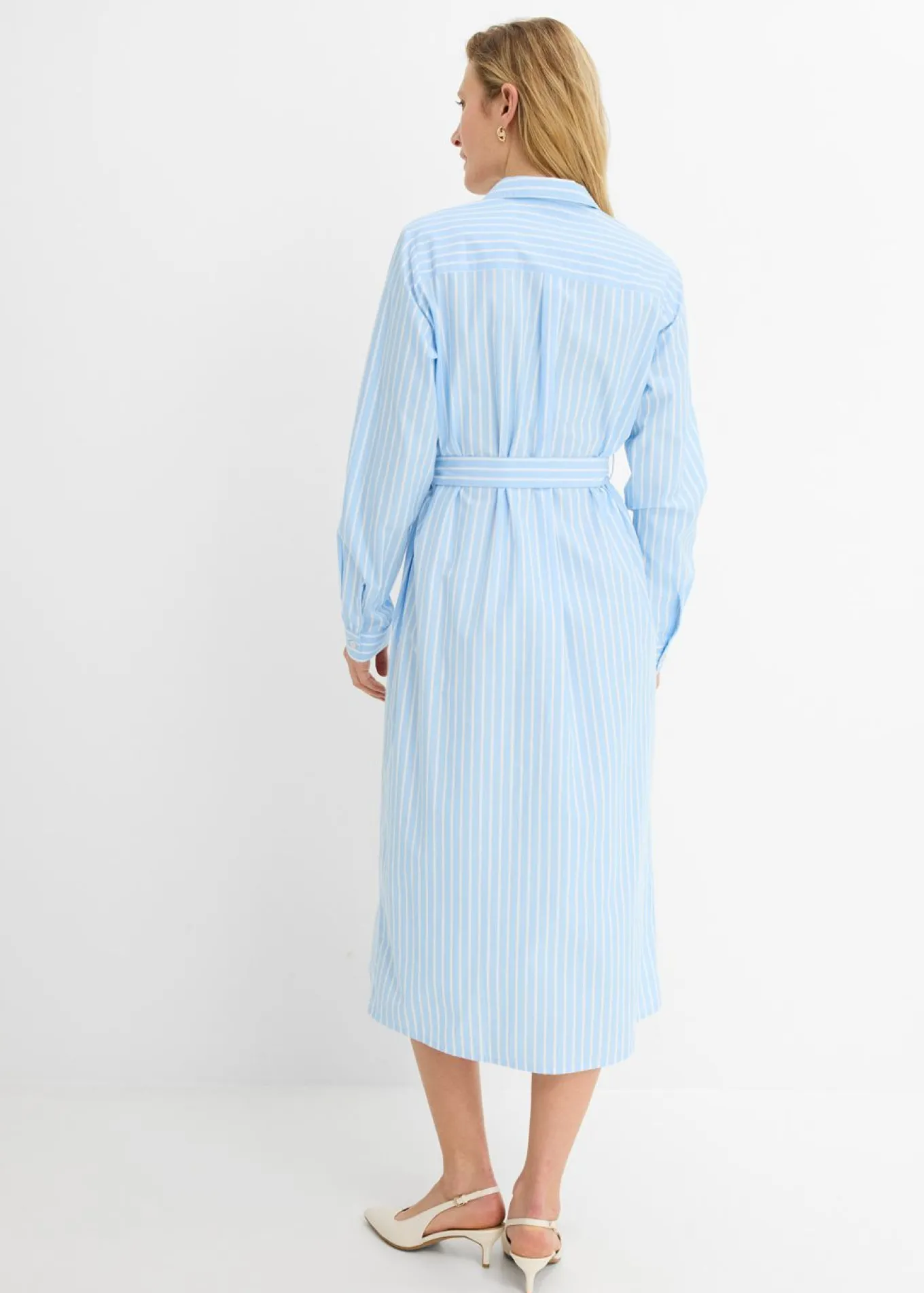 Vestido camisero de algodón puro