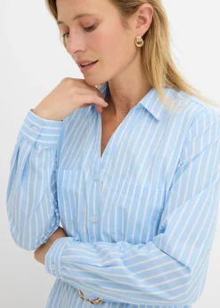 Vestido camisero de algodón puro
