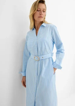 Vestido camisero de algodón puro