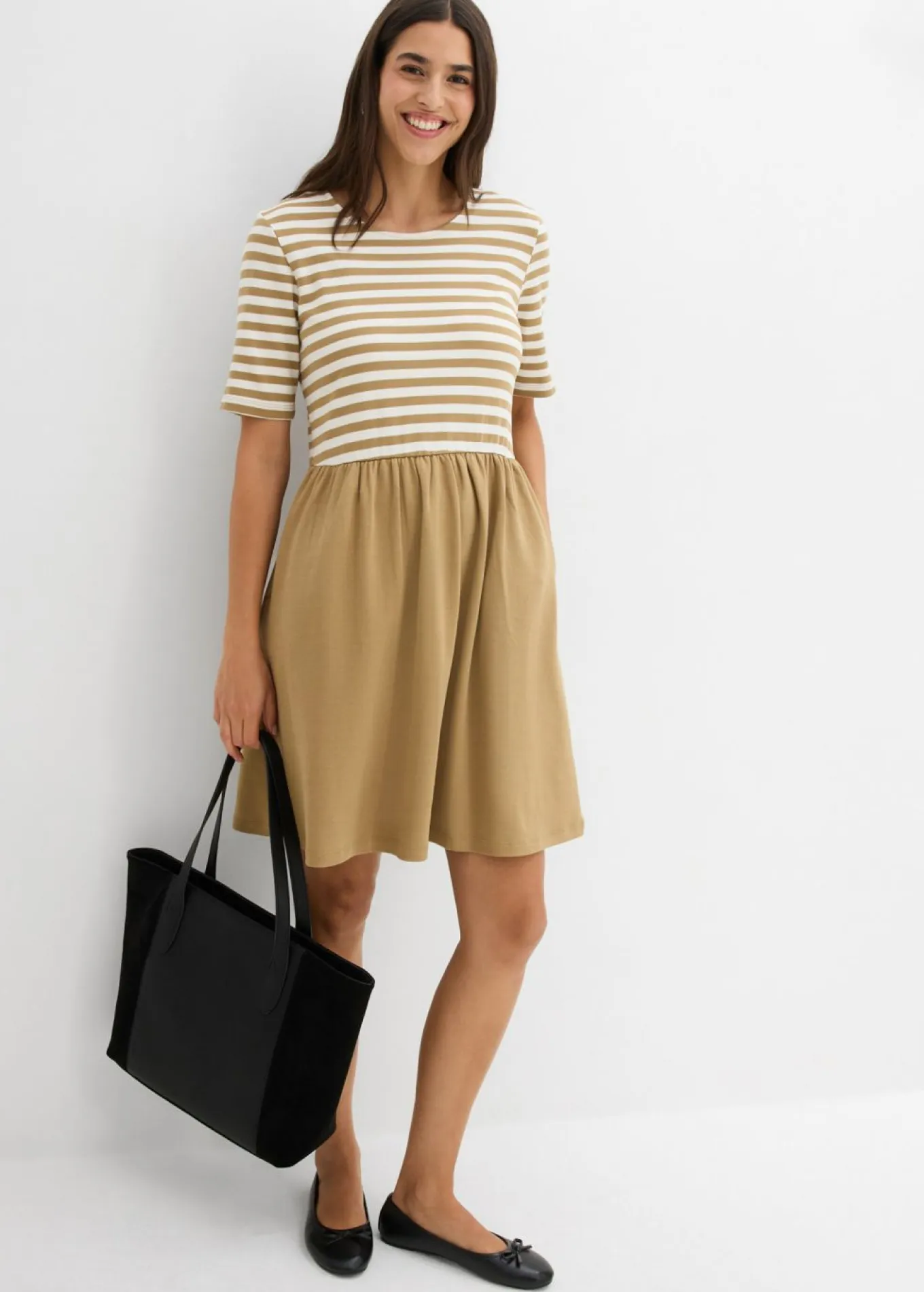 Vestido camisero de algodón puro