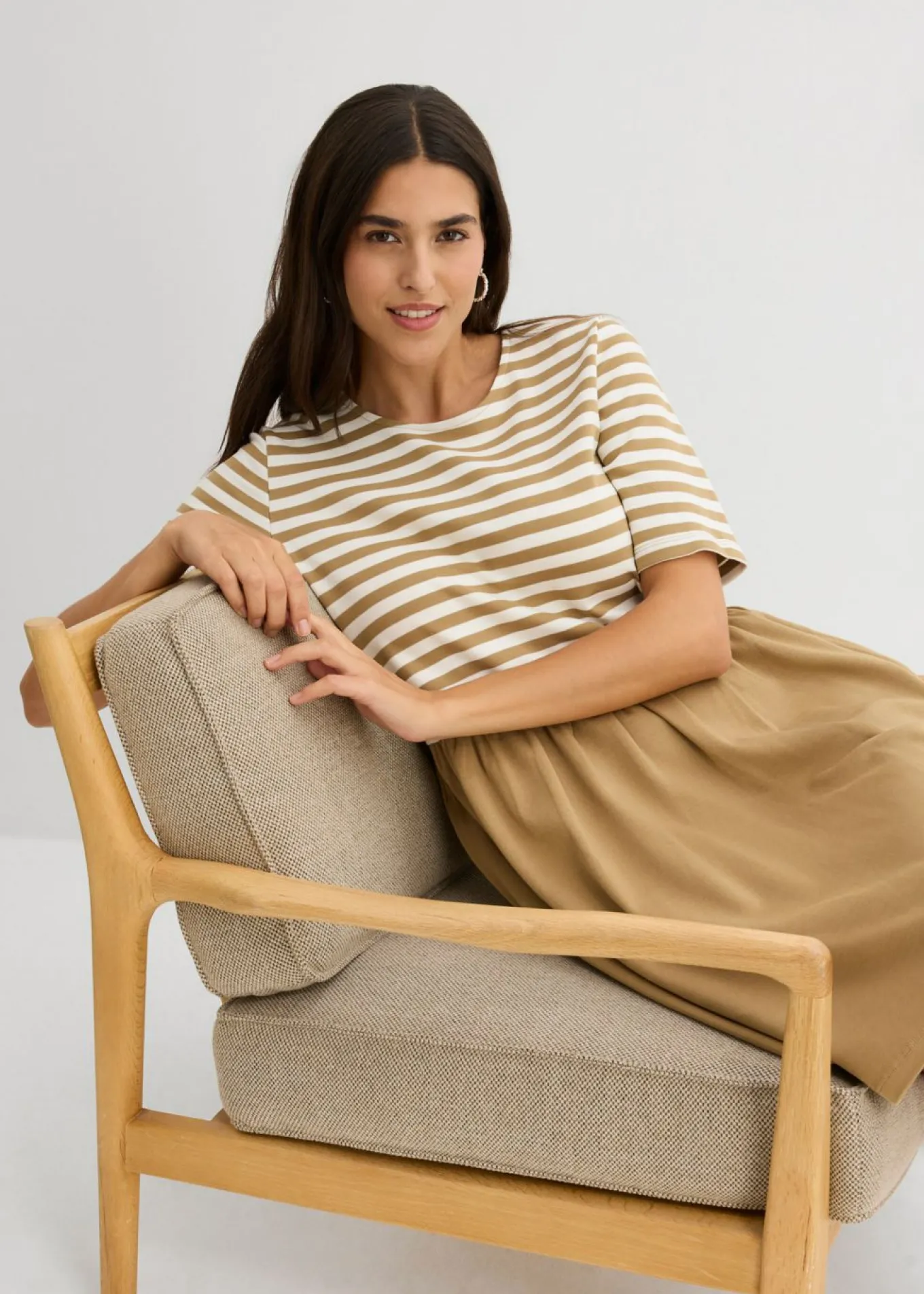 Vestido camisero de algodón puro