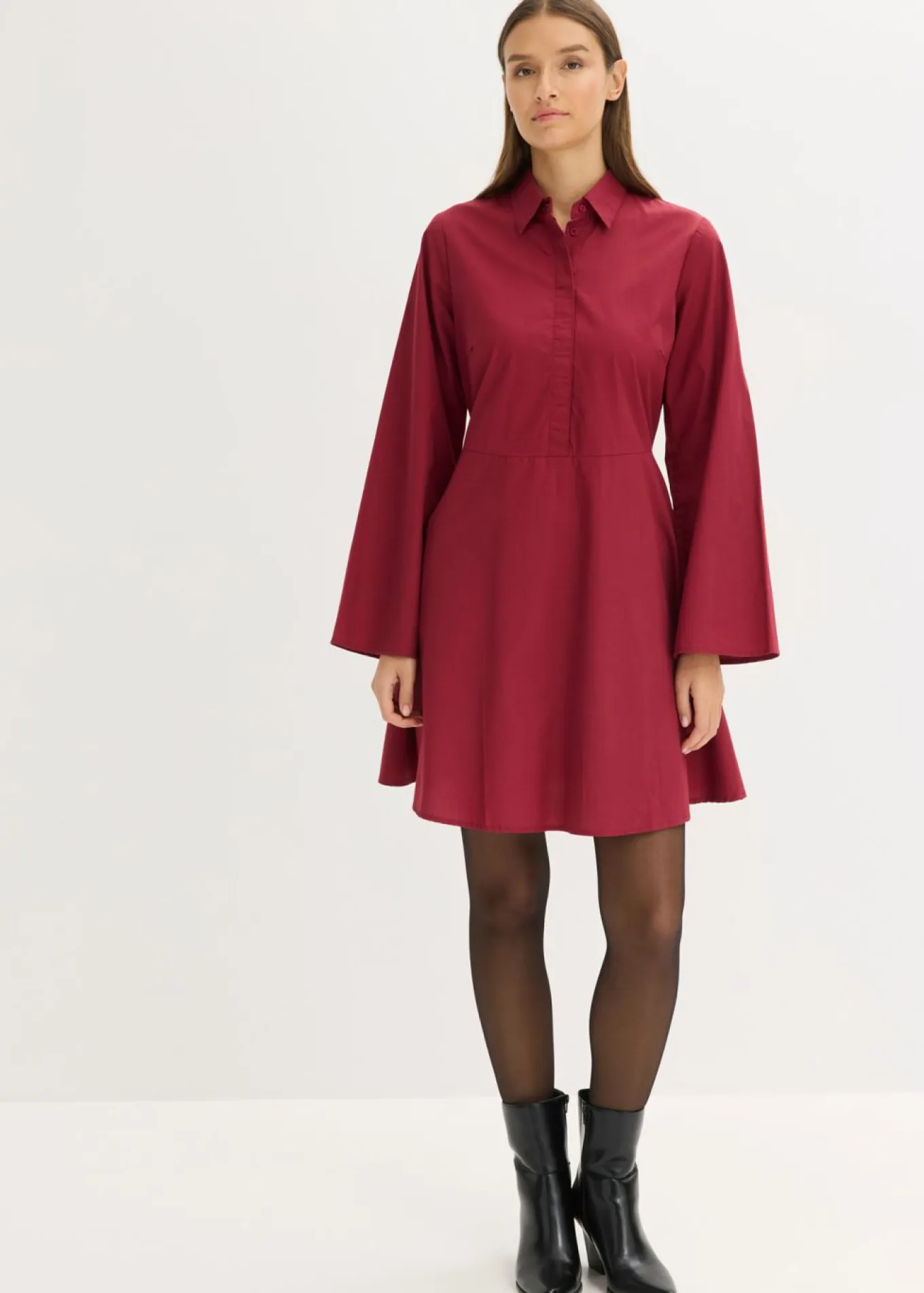 Vestido camisero de algodón puro