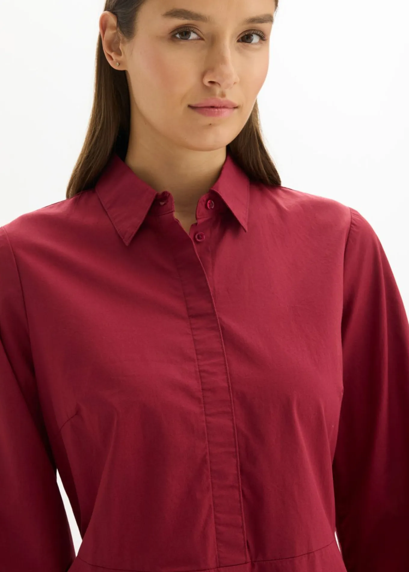 Vestido camisero de algodón puro