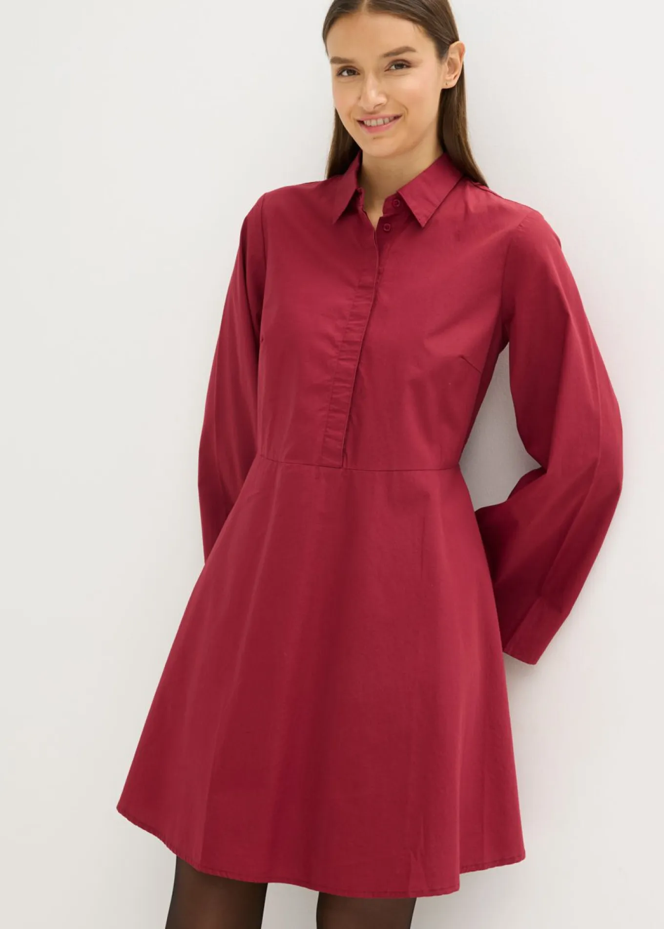 Vestido camisero de algodón puro