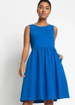 Vestido camisero de algodón puro con bolsillos