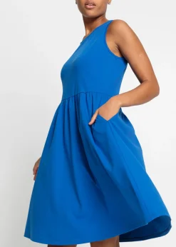 Vestido camisero de algodón puro con bolsillos