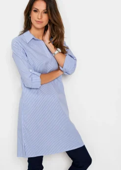 Vestido camisero de algodón puro
