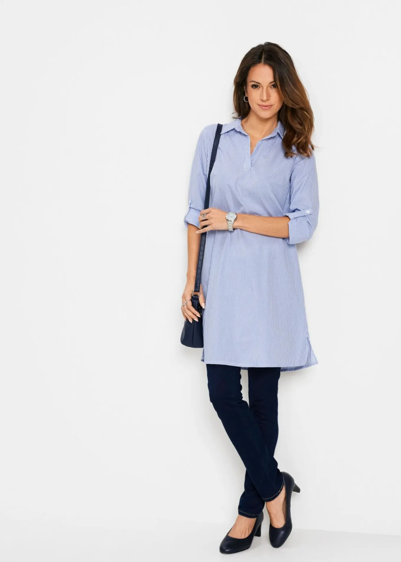 Vestido camisero de algodón puro
