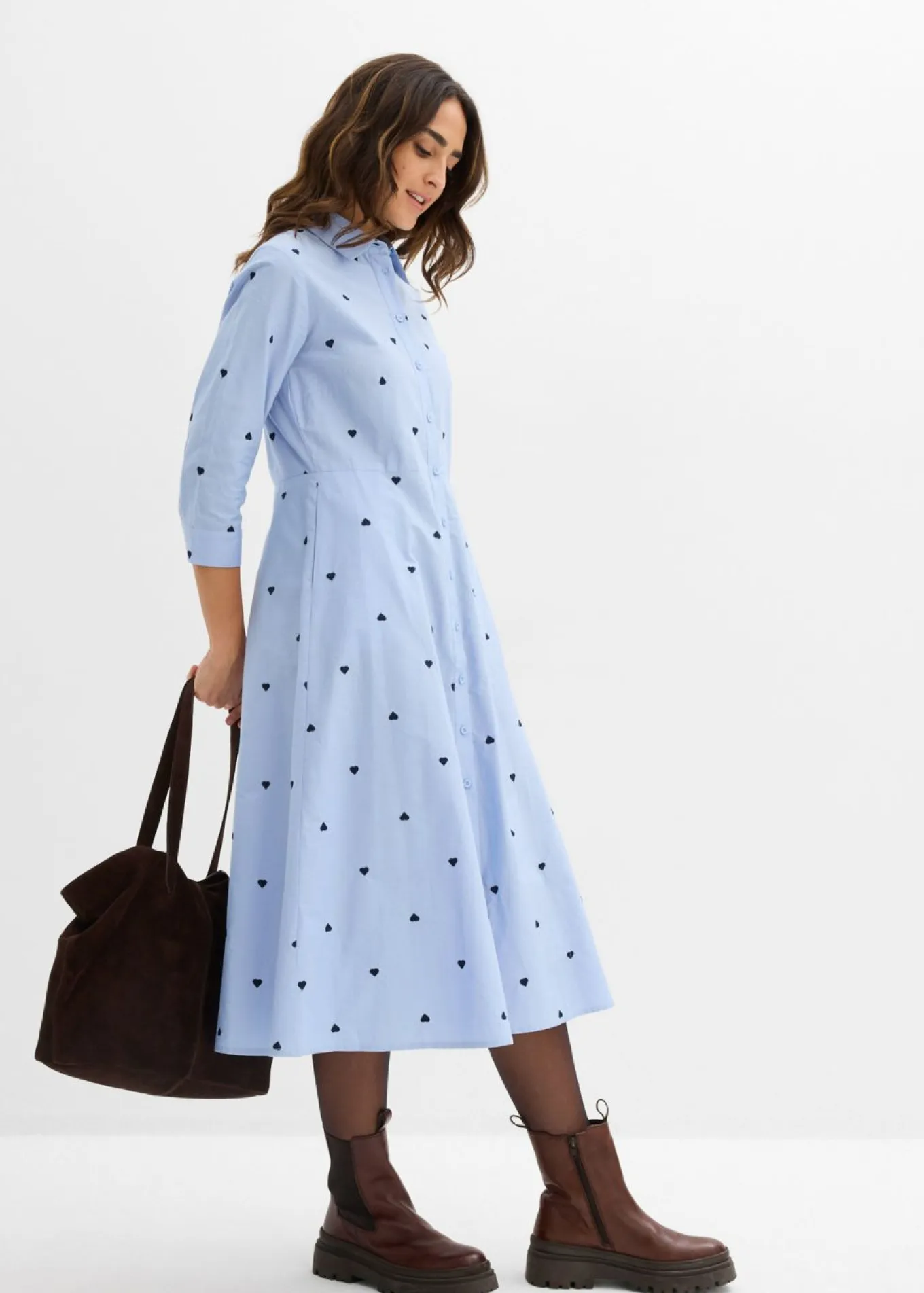 Vestido camisero de algodón orgánico puro