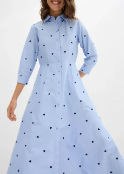 Vestido camisero de algodón orgánico puro