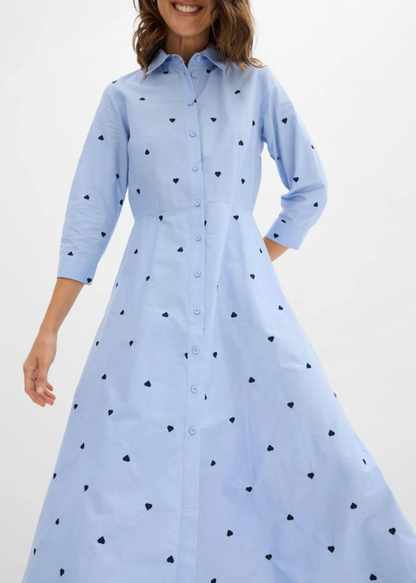 Vestido camisero de algodón orgánico puro