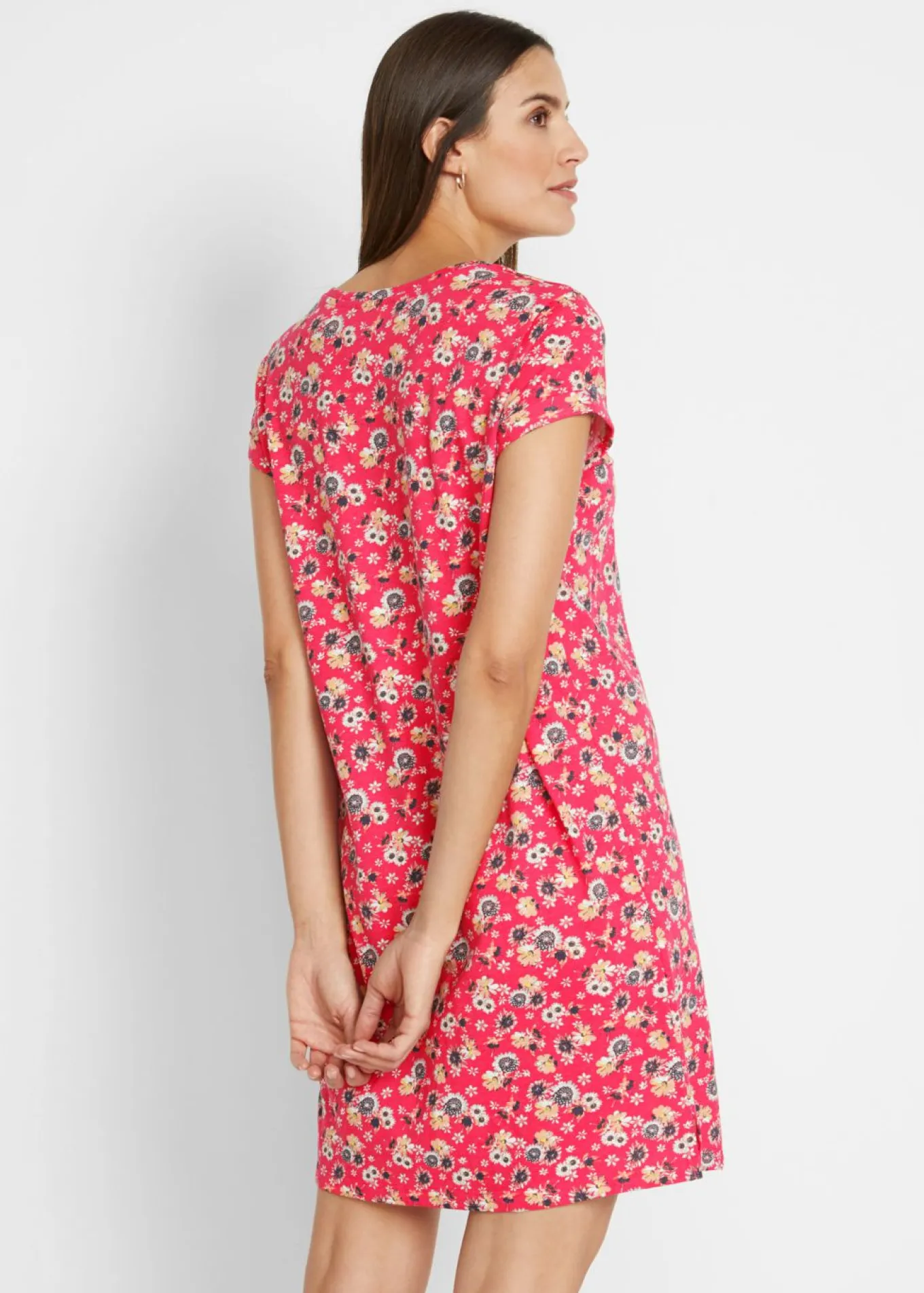 Vestido camisero de algodón puro con aberturas laterales (2 unidades)