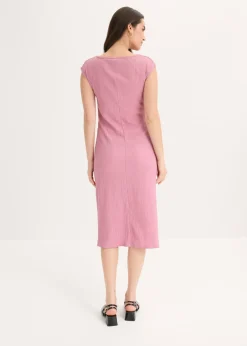 Vestido camisero de crepé estructurado