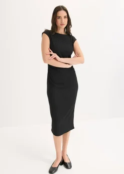 Vestido camisero de crepé estructurado
