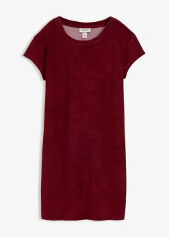 Vestido camisero de felpa