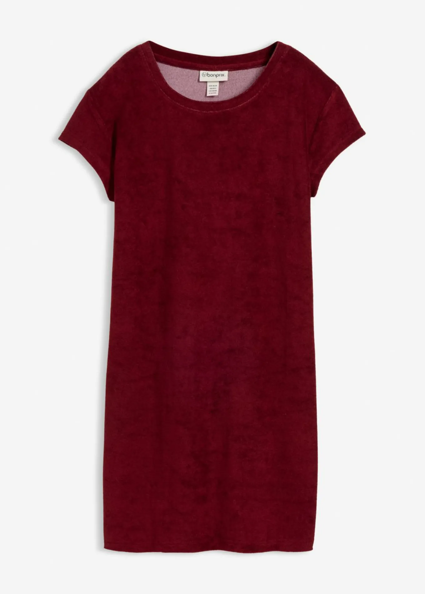 Vestido camisero de felpa
