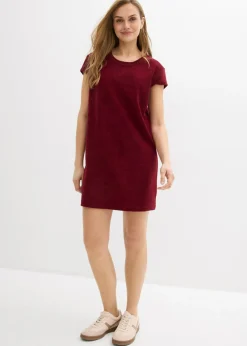 Vestido camisero de felpa