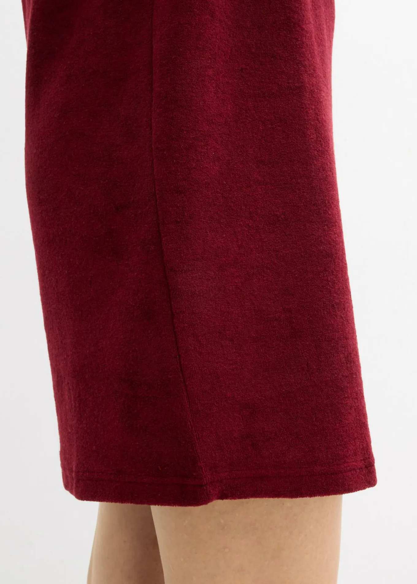 Vestido camisero de felpa
