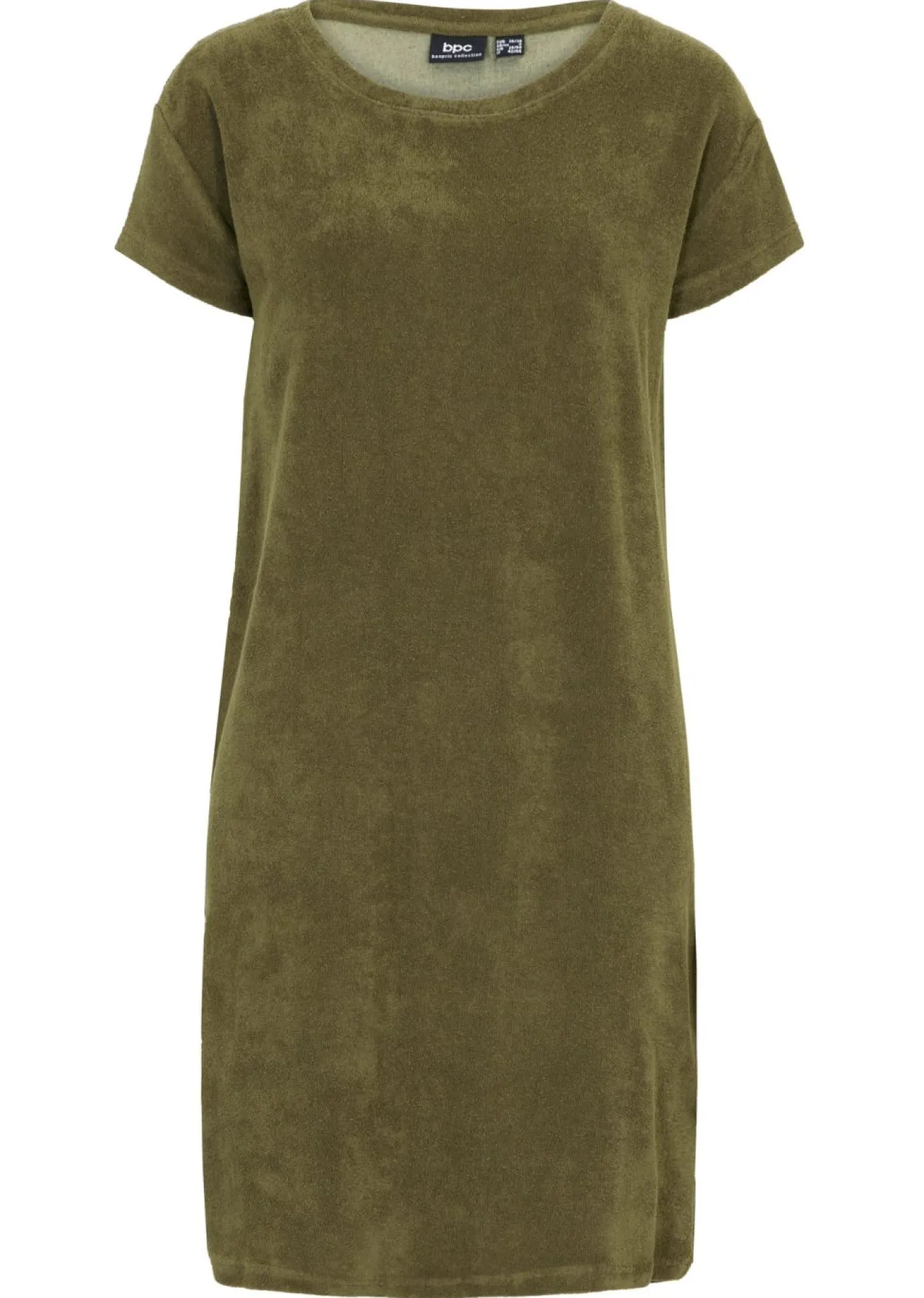 Vestido camisero de felpa