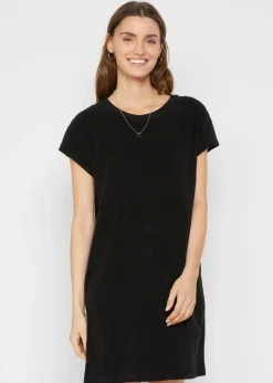 Vestido camisero de felpa