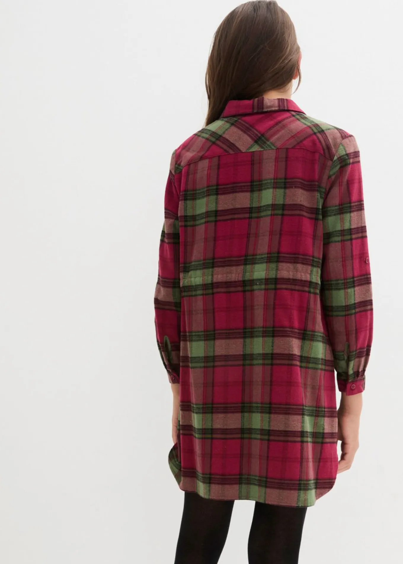 Vestido camisero de franela