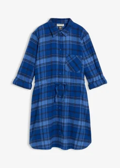 Vestido camisero de franela