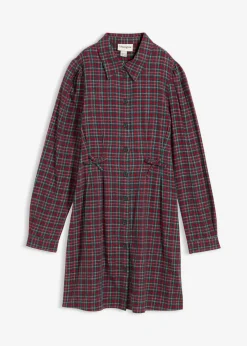 Vestido camisero de franela