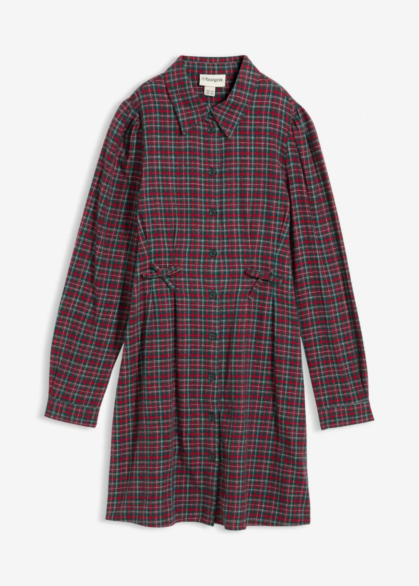 Vestido camisero de franela