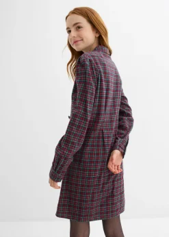 Vestido camisero de franela