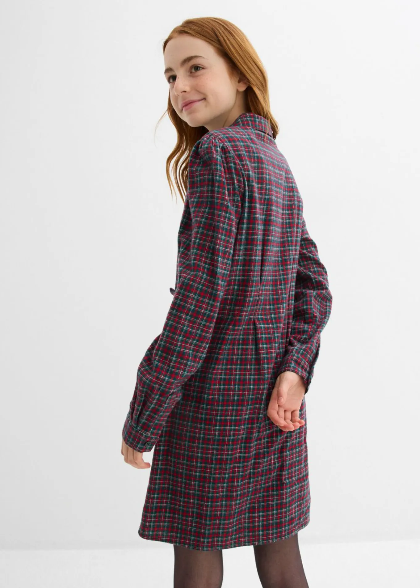 Vestido camisero de franela