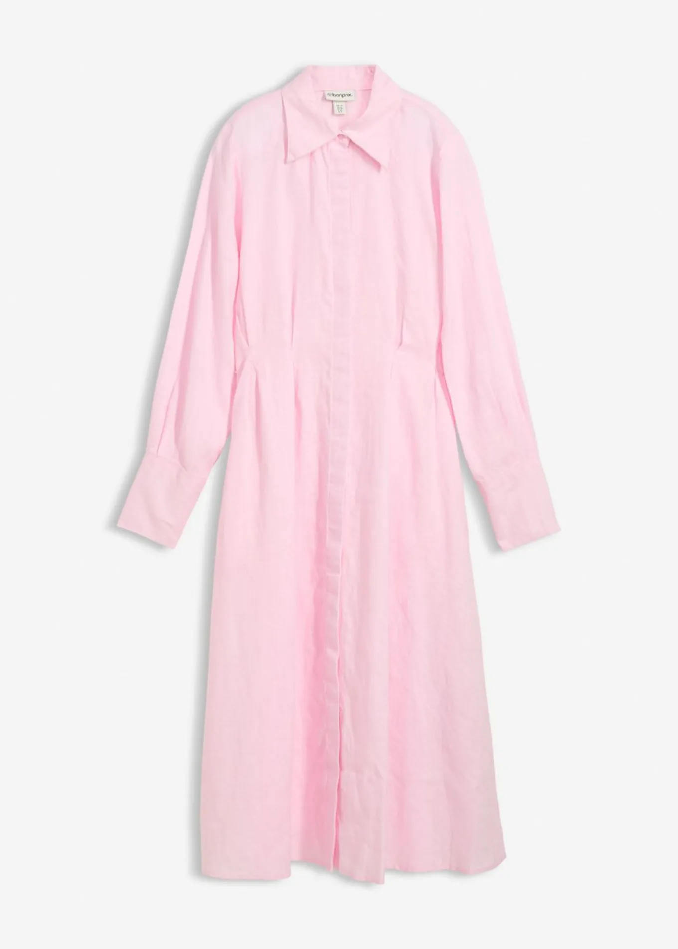 Vestido camisero de lino puro
