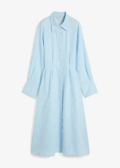 Vestido camisero de lino puro