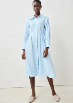 Vestido camisero de lino puro