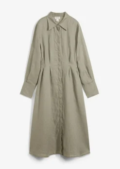 Vestido camisero de lino puro