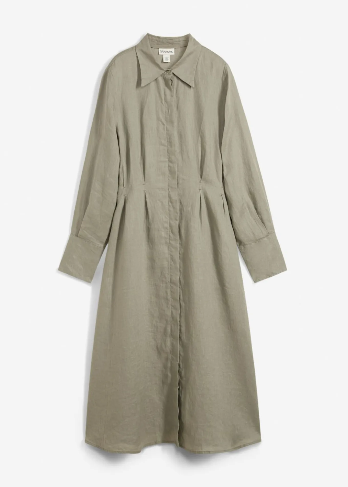 Vestido camisero de lino puro