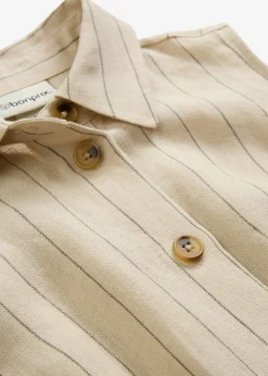 Vestido camisero de lino puro
