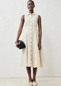 Vestido camisero de lino puro