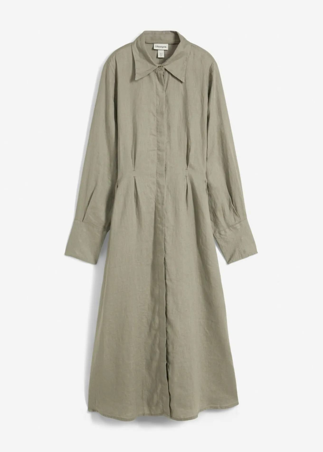 Vestido camisero de lino puro