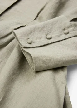 Vestido camisero de lino puro